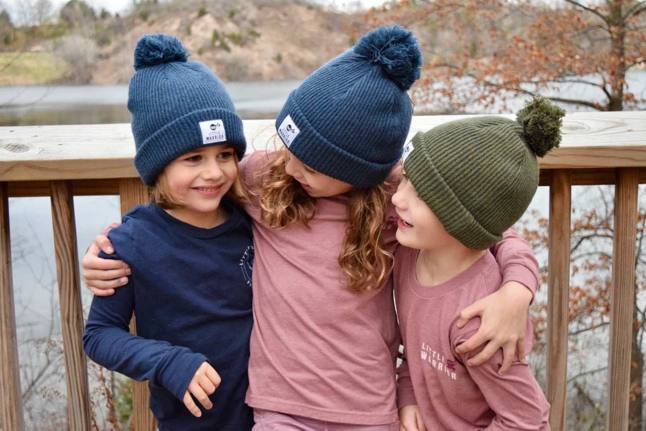 Kid's Little Warrior Pom Hat